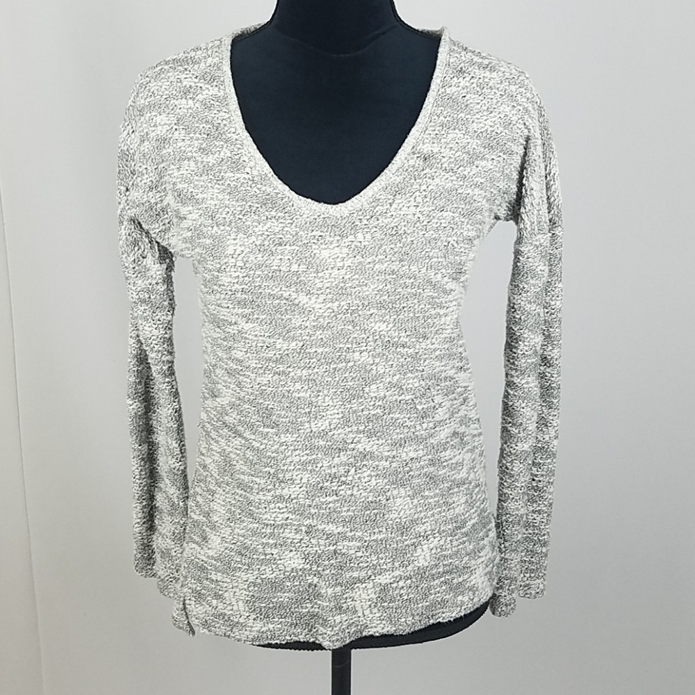 PAIGE women XS Martine knit pullover v-neck long sleeve minimalist gorpcore